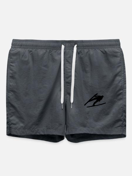 Ski jumping ski flying winter sports ski jumper ski - Swim Trunks - anthracite