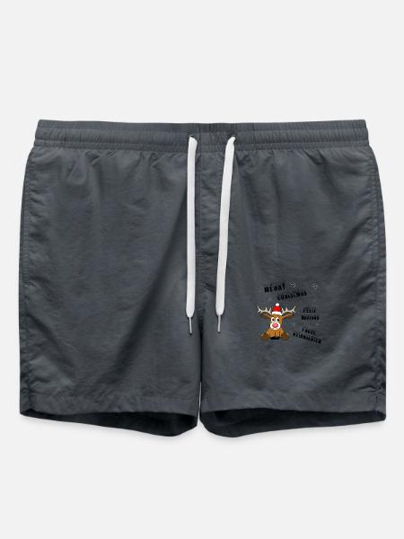Rentier Weihnachten - Badeshorts - Anthrazit