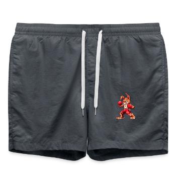 Lapin fort avec des gants de boxe animaux boxer - Short de bain - charbon - Devant - AI Model Male 185 light (185cm)