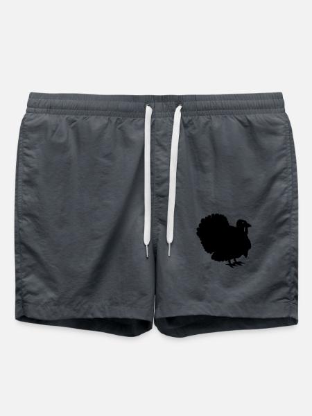 Dinde de Thanksgiving Silhouette - Short de bain - charbon