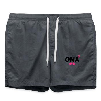 Oma hoch Zwei - Badeshorts - Anthrazit - Vorne - AI Model Male 185 light (185cm)