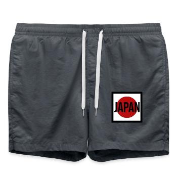 drapeau du Japon - Short de bain - charbon - Devant - AI Model Male 185 light (185cm)