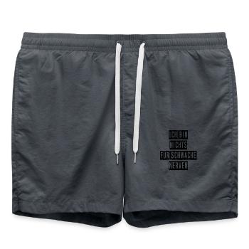 Ich Bin Nichts Für Schwache Nerven - Badeshorts - Anthrazit - Vorne - AI Model Male 185 light (185cm)