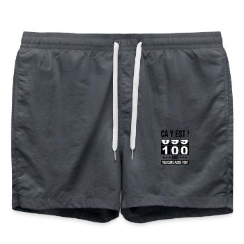 ANNIVERSAIRE 100 ANS - TOUJOURS AUSSI FORT - Short de bain - charbon - Devant - AI Model Male 185 light (185cm)
