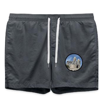 Marseille La Major - Short de bain - charbon - Devant - AI Model Male 185 light (185cm)