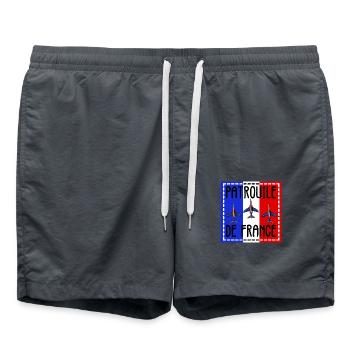 Patrouille de France meeting aérien armée de l'air - Short de bain - charbon - Devant - AI Model Male 185 light (185cm)