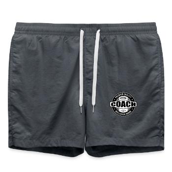 LOGO COACH ORIGINAL - Short de bain - charbon - Devant - AI Model Male 185 light (185cm)
