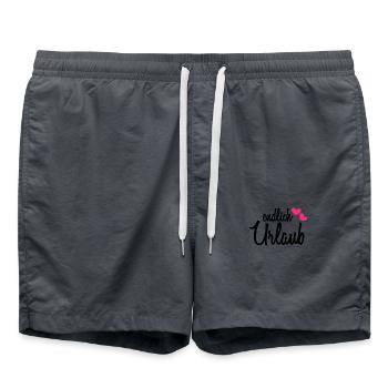 Endlich Urlaub - Badeshorts - Anthrazit - Vorne - AI Model Male 185 light (185cm)