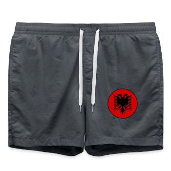 Ronde du drapeau de l’Albanie - Short de bain - charbon - Devant - AI Model Male 185 light (185cm)