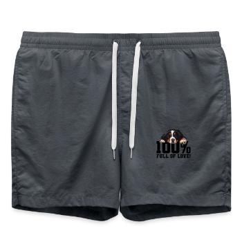 Bernese Mountain dog - Swim Trunks - anthracite - Front - AI Model Male 185 light (185cm)