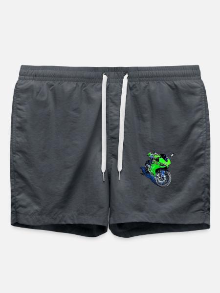 Sport Motorcycle Green - Swim Trunks - anthracite