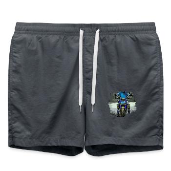 Naked Bike hellblau - Badeshorts - Anthrazit - Vorne - AI Model Male 185 light (185cm)