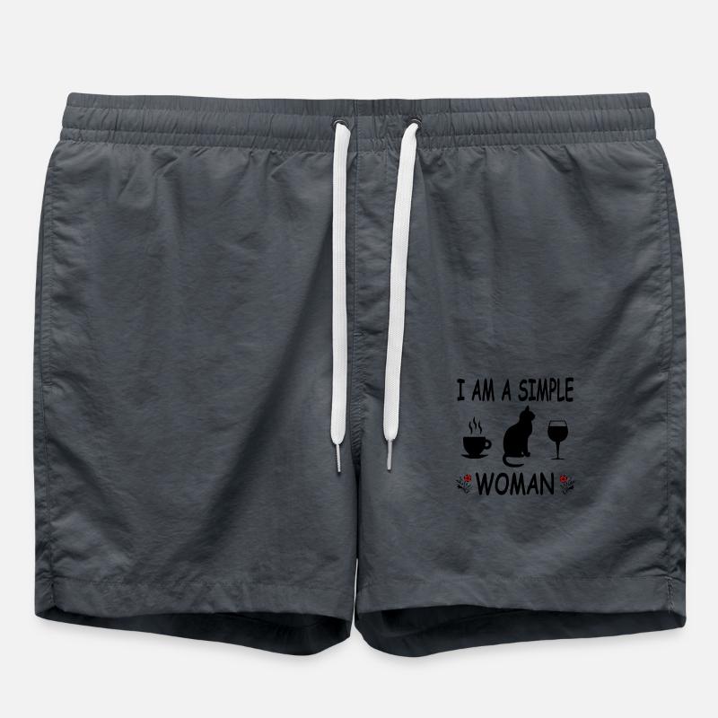 Chat - Short de bain - charbon