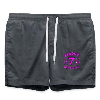 Anniversaire - Short de bain - charbon - Devant - AI Model Male 185 light (185cm)