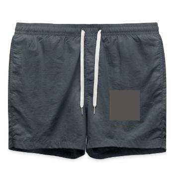 Square Gray Charcoal Color Background 25 x 25 - Swim Trunks - anthracite - Front - AI Model Male 185 light (185cm)