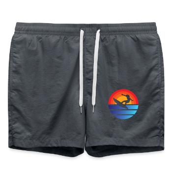 surf surf surfer cadeau planche de surf - Short de bain - charbon - Devant - AI Model Male 185 light (185cm)
