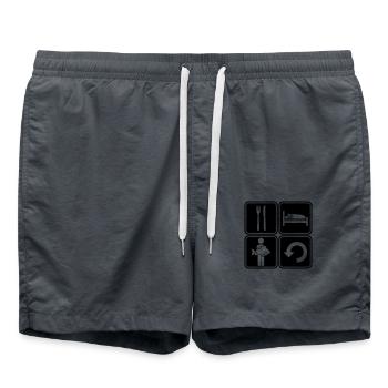 Eat sleep fishing - Swim Trunks - anthracite - Front - AI Model Male 185 light (185cm)