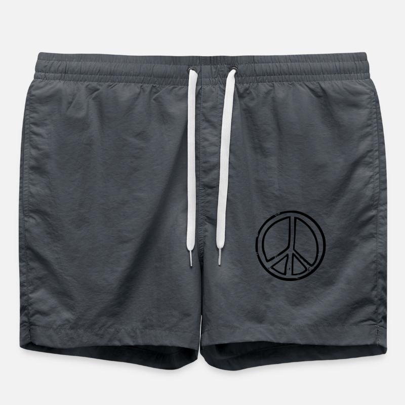 Peacezeichen - Badeshorts - Anthrazit