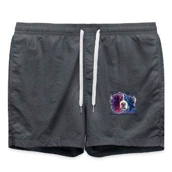 Bernese Mountain Dog - Swim Trunks - anthracite - Front - AI Model Male 185 light (185cm)