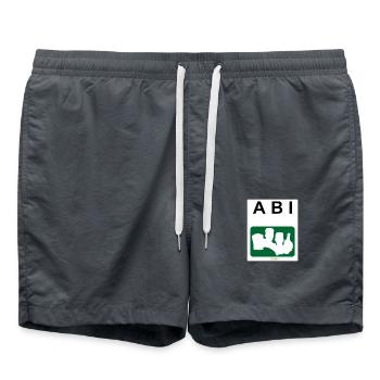 Bier Liga Logo ABI-Treff Jahr Blanko Grün - Badeshorts - Anthrazit - Vorne - AI Model Male 185 light (185cm)