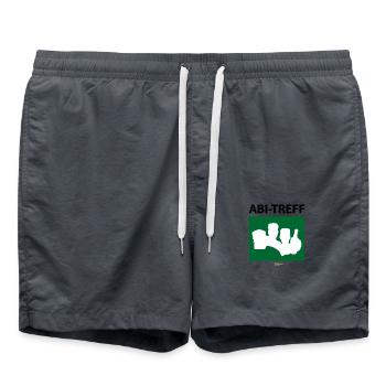 Bier Liga Logo ABI-Treff Jahr Blanko Grün 2 - Badeshorts - Anthrazit - Vorne - AI Model Male 185 light (185cm)