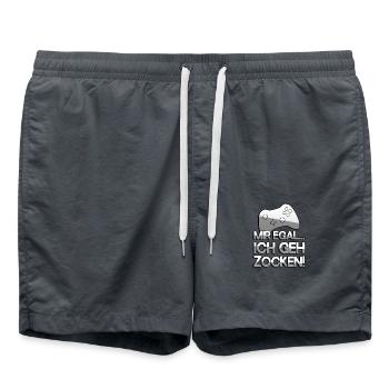 MIR EGAL... ICH GEH ZOCKEN! + Controller - Gaming - Badeshorts - Anthrazit - Vorne - AI Model Male 185 light (185cm)