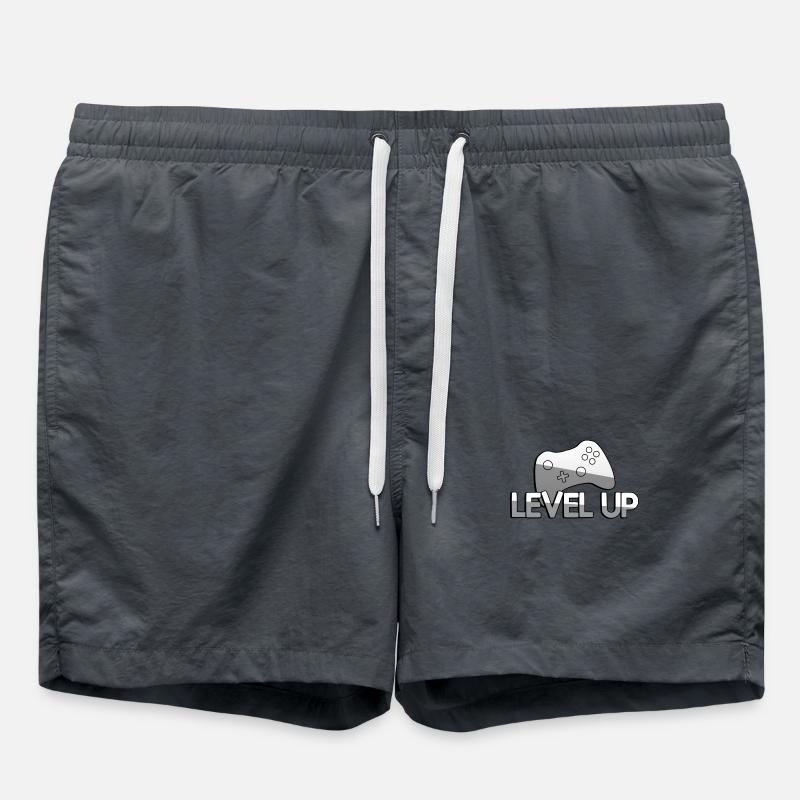 LEVEL UP + Controller - Gaming - Badeshorts - Anthrazit