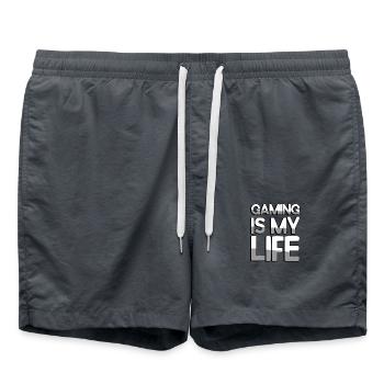GAMING IS MY LIFE - Gaming - Swim Trunks - anthracite - Front - AI Model Male 185 light (185cm)