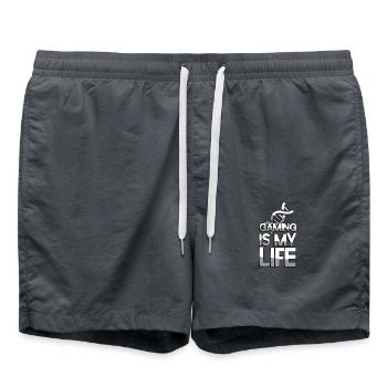 GAMING IS MY LIFE + DNA - Gaming - Short de bain - charbon - Devant - AI Model Male 185 light (185cm)