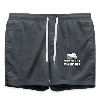 NUR NOCH EIN SPIEL + Controller - Gaming - Badeshorts - Anthrazit - Vorne - AI Model Male 185 light (185cm)
