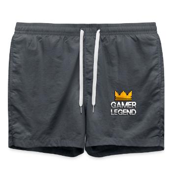GAMER LEGEND + King Crown - Jeux - Short de bain - charbon - Devant - AI Model Male 185 light (185cm)