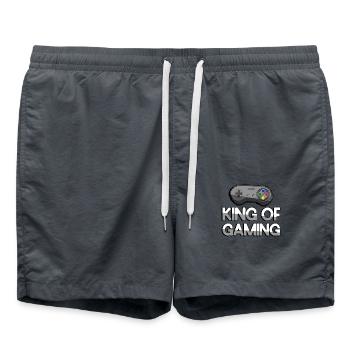 KING OF GAMING + SNES Controller - Gaming - Swim Trunks - anthracite - Front - AI Model Male 185 light (185cm)