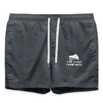 OHNE GAMING OHNE MICH + Controller - Gaming - Badeshorts - Anthrazit - Vorne - AI Model Male 185 light (185cm)