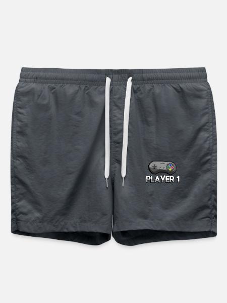 PLAYER 1 + SNES Controller - Gaming - Swim Trunks - anthracite