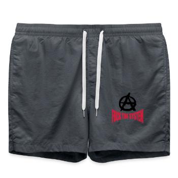 Fuck l'anarchie du système - Short de bain - charbon - Devant - AI Model Male 185 light (185cm)