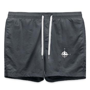Boussole - Illustration - Short de bain - charbon - Devant - AI Model Male 185 light (185cm)