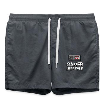 GAMER LIFESTYLE + Contrôleur NES - Jeux - Short de bain - charbon - Devant - AI Model Male 185 light (185cm)