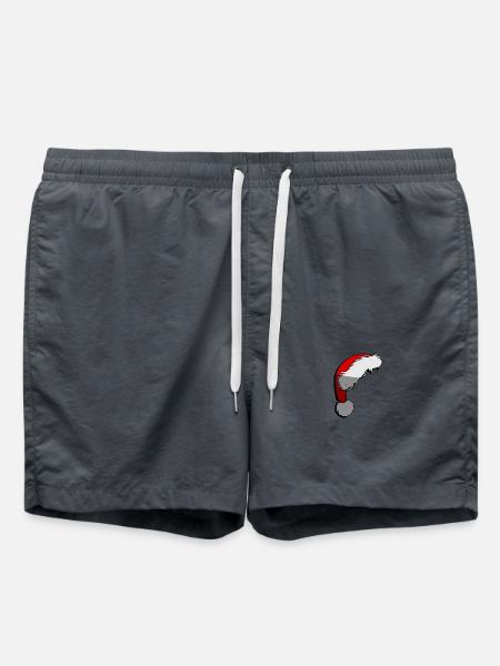 Weihnachtsmann Mütze | Zipfelmütze - Illustration - Badeshorts - Anthrazit