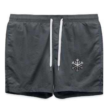 Flocon de neige - Illustration - Short de bain - charbon - Devant - AI Model Male 185 light (185cm)