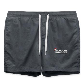 FRÖHLICHE WEIHNACHTEN + Zipfelmütze - Weihnachten - Badeshorts - Anthrazit - Vorne - AI Model Male 185 light (185cm)