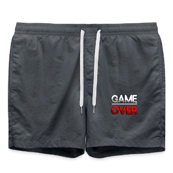 GAME OVER (Rouge) - Jeux - Short de bain - charbon - Devant - AI Model Male 185 light (185cm)