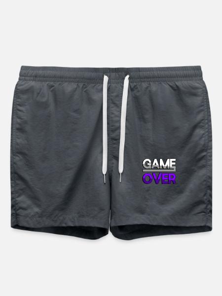 GAME OVER (Lila) - Gaming - Badeshorts - Anthrazit