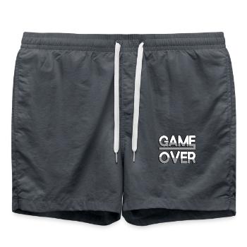 GAME OVER (Blanc) - Jeux - Short de bain - charbon - Devant - AI Model Male 185 light (185cm)