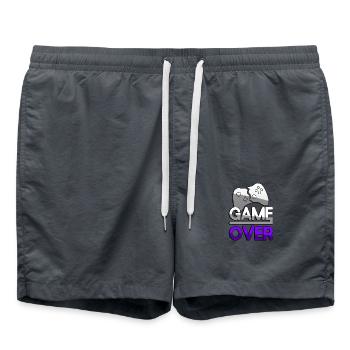 GAME OVER (Violet) + Contrôleur - Jeux - Short de bain - charbon - Devant - AI Model Male 185 light (185cm)