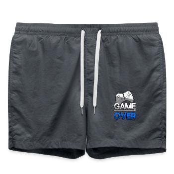 GAME OVER (Bleu) + Contrôleur - Jeux - Short de bain - charbon - Devant - AI Model Male 185 light (185cm)