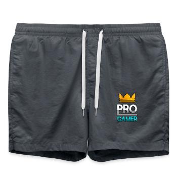 PRO GAMER (Turquoise) + King Crown - Jeux - Short de bain - charbon - Devant - AI Model Male 185 light (185cm)