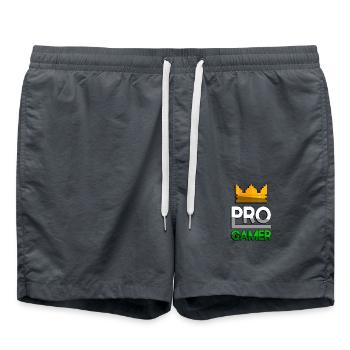PRO GAMER (Vert) + King Crown - Jeux - Short de bain - charbon - Devant - AI Model Male 185 light (185cm)
