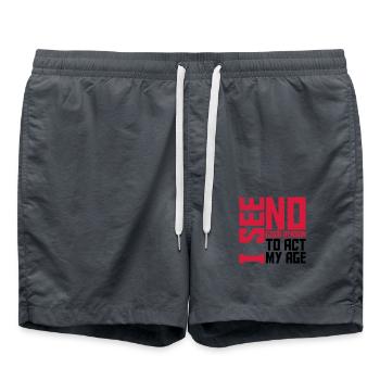 to act my age - Badeshorts - Anthrazit - Vorne - AI Model Male 185 light (185cm)