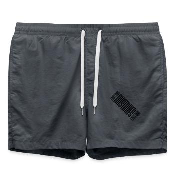 Date Mistakes Quote Logo - Swim Trunks - anthracite - Front - AI Model Male 185 light (185cm)