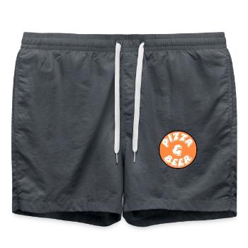 Pizza - Short de bain - charbon - Devant - AI Model Male 185 light (185cm)